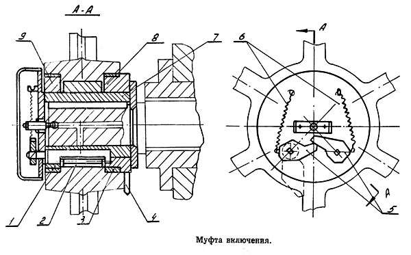 Чертеж муфты включения