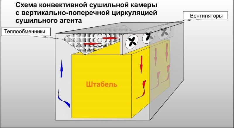 Схема конвективной сушильной камеры Схема конвективной сушильной камеры