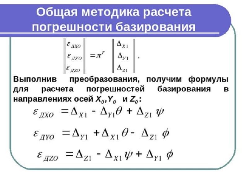 Общая методика расчета погрешности базирования