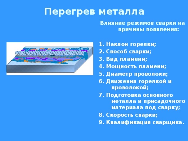 Перегрев металла при сварке
